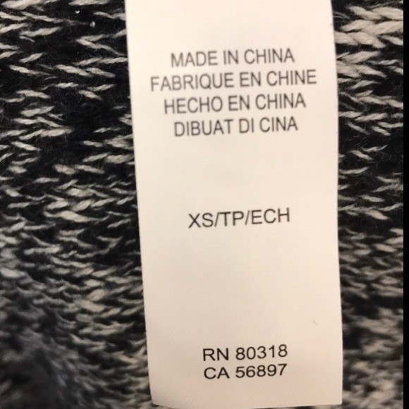 Lucky Brand Sweater Jacket Cardigan Marled Yarn black and white double breasted - Picture 10 of 12